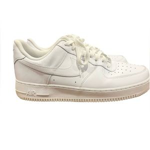 Nike Air Force One Sneakers All White Size 9.5 Mens
